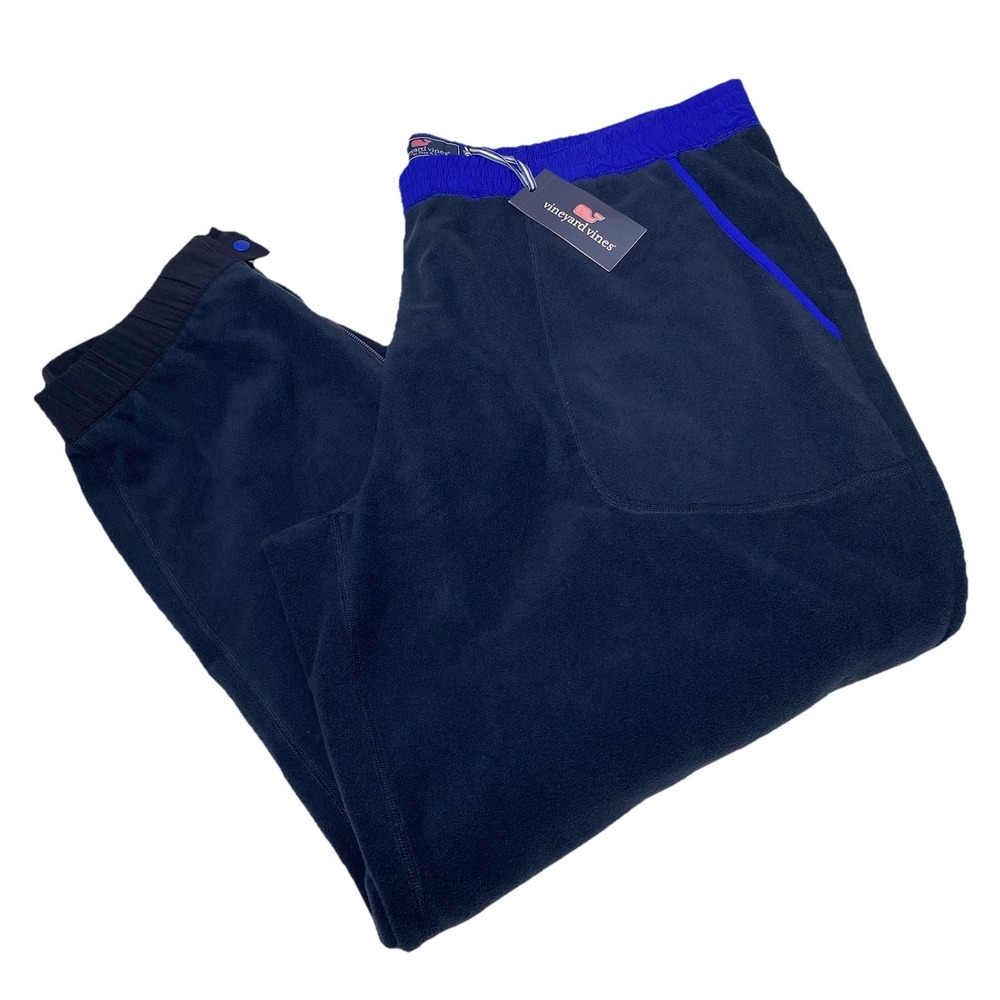 Vineyard‎ Vines Loungewear Harbor Fleece Pants Men's 3XB Nautical Blue Zip Ankle